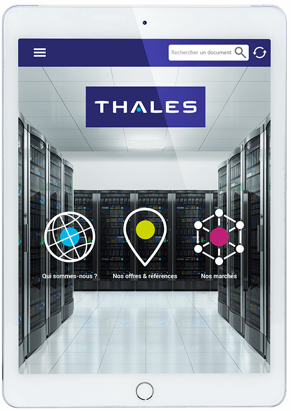 Thales - application d'aide vente sur tablette pour commerciale