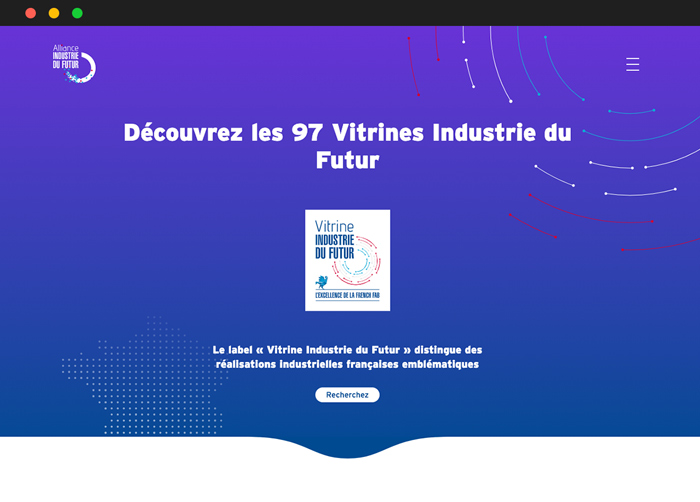 agence de communication à paris - site internet du label vitrine industrie du futur par comnext - homepage